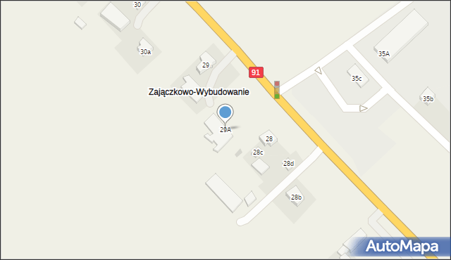 Zajączkowo, Zajączkowo, 29A, mapa Zajączkowo