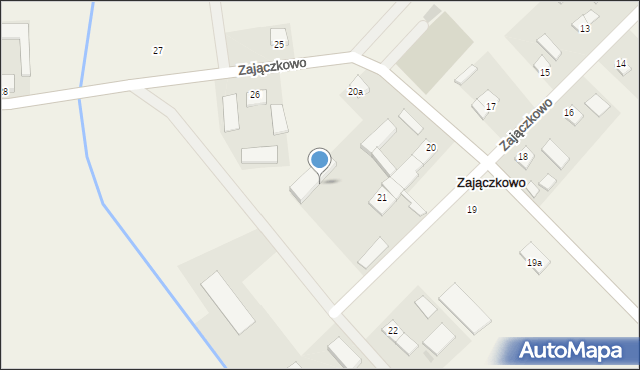 Zajączkowo, Zajączkowo, 21, mapa Zajączkowo