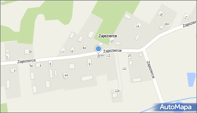 Zajezierce, Zajezierce, 10, mapa Zajezierce