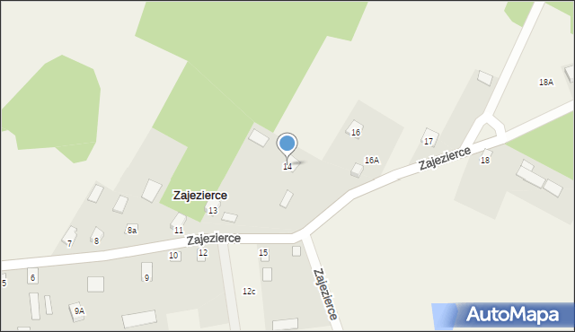 Zajezierce, Zajezierce, 14, mapa Zajezierce