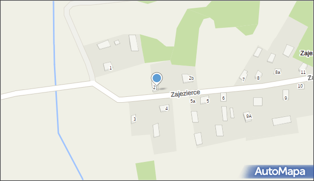 Zajezierce, Zajezierce, 2a, mapa Zajezierce