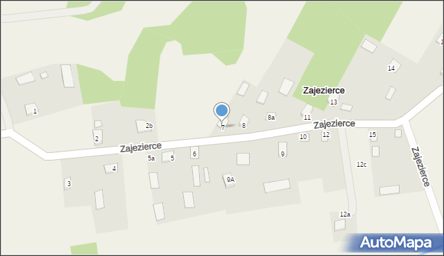 Zajezierce, Zajezierce, 7, mapa Zajezierce