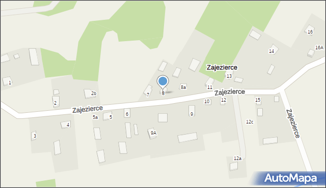 Zajezierce, Zajezierce, 8, mapa Zajezierce