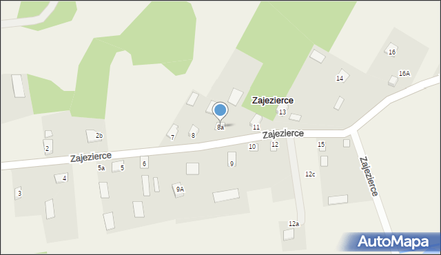 Zajezierce, Zajezierce, 8a, mapa Zajezierce