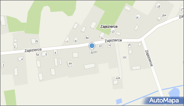 Zajezierce, Zajezierce, 9, mapa Zajezierce