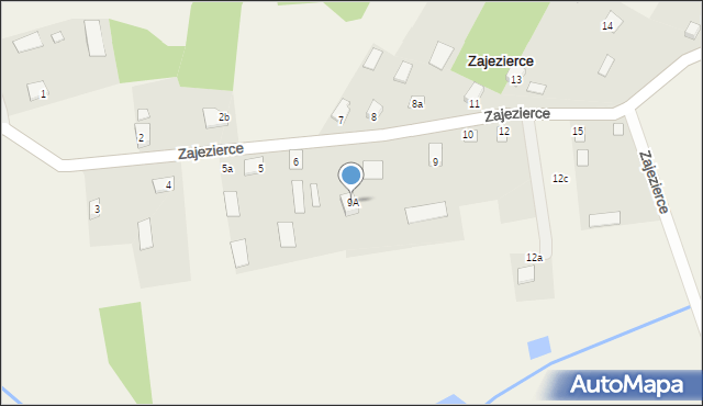 Zajezierce, Zajezierce, 9A, mapa Zajezierce