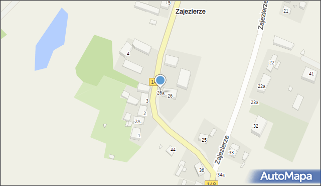 Zajezierze, Zajezierze, 26a, mapa Zajezierze