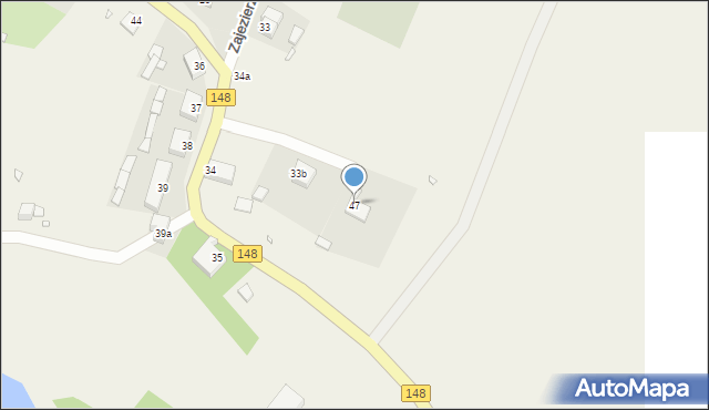 Zajezierze, Zajezierze, 47, mapa Zajezierze