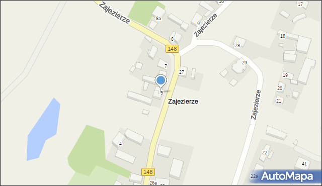 Zajezierze, Zajezierze, 5, mapa Zajezierze