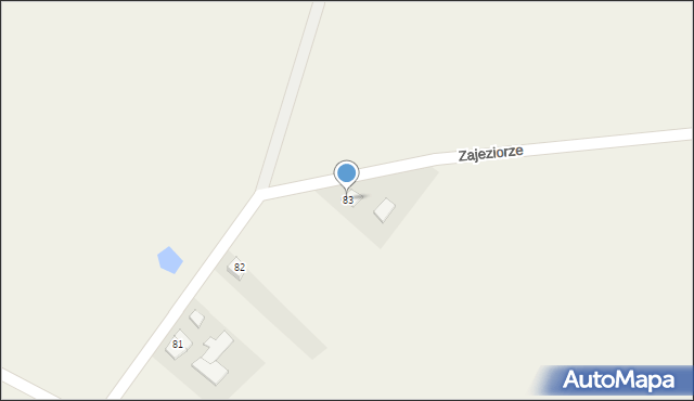 Zajeziorze, Zajeziorze, 83, mapa Zajeziorze