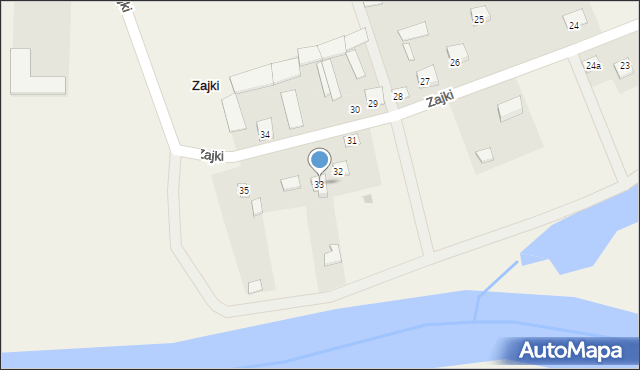 Zajki, Zajki, 33, mapa Zajki