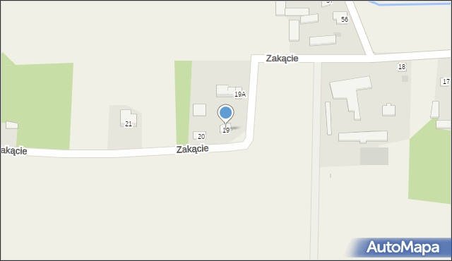 Zakącie, Zakącie, 19, mapa Zakącie