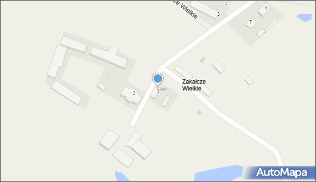 Zakałcze Wielkie, Zakałcze Wielkie, 1, mapa Zakałcze Wielkie