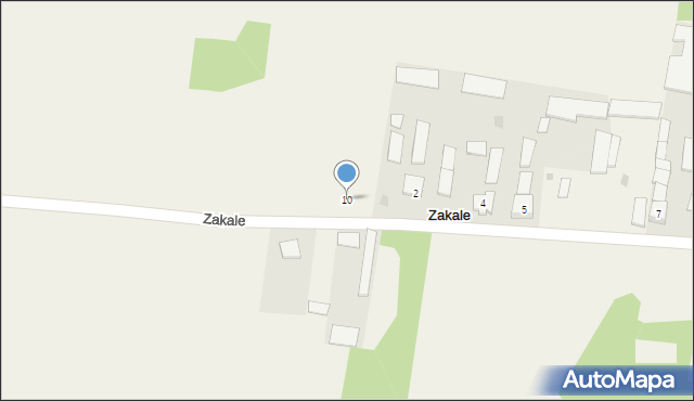 Zakale, Zakale, 10, mapa Zakale