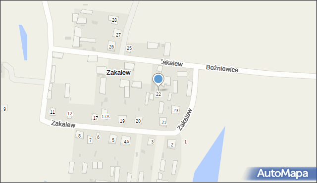 Zakalew, Zakalew, 24, mapa Zakalew