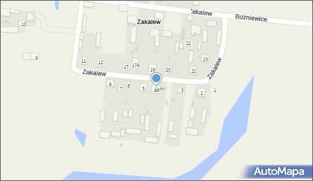 Zakalew, Zakalew, 4A, mapa Zakalew