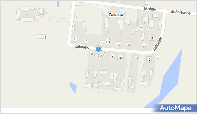 Zakalew, Zakalew, 7, mapa Zakalew