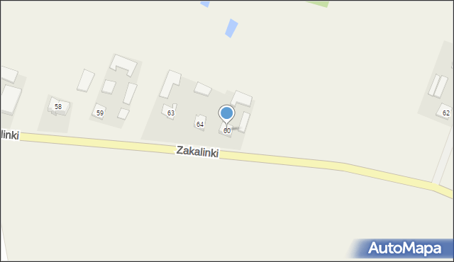 Zakalinki, Zakalinki, 60, mapa Zakalinki