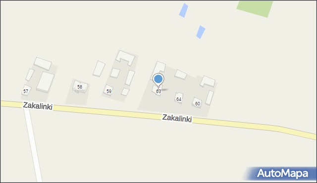 Zakalinki, Zakalinki, 63, mapa Zakalinki