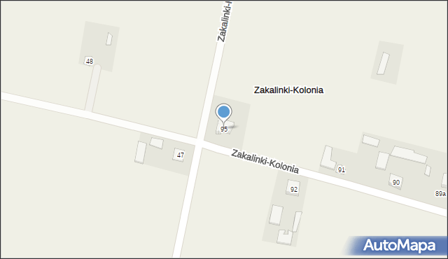 Zakalinki-Kolonia, Zakalinki-Kolonia, 95, mapa Zakalinki-Kolonia