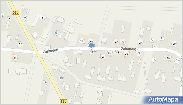 Zakanale, Zakanale, 14, mapa Zakanale