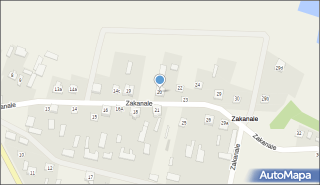 Zakanale, Zakanale, 20, mapa Zakanale