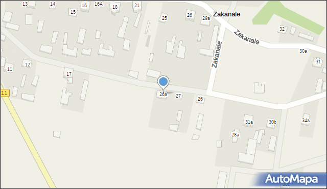 Zakanale, Zakanale, 26a, mapa Zakanale