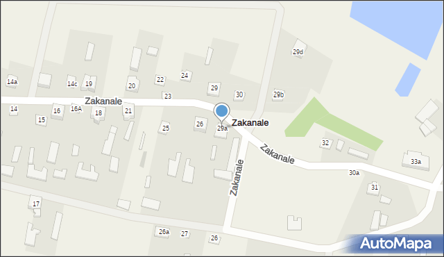 Zakanale, Zakanale, 29a, mapa Zakanale