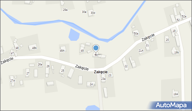 Zakęcie, Zakęcie, 50, mapa Zakęcie