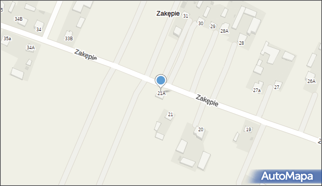 Zakępie, Zakępie, 21A, mapa Zakępie