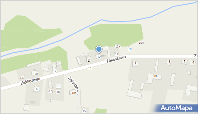 Zakliczewo, Zakliczewo, 12, mapa Zakliczewo