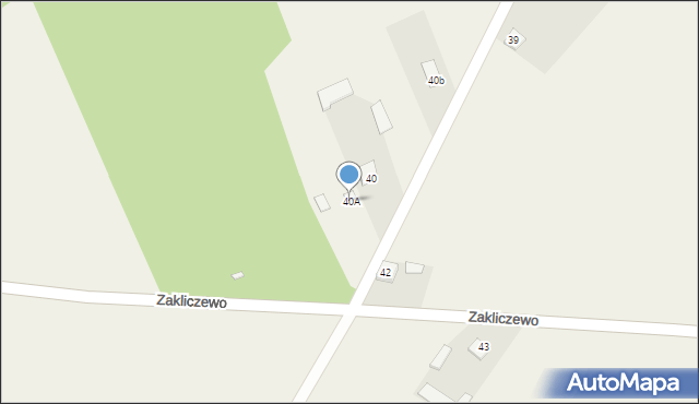 Zakliczewo, Zakliczewo, 40A, mapa Zakliczewo