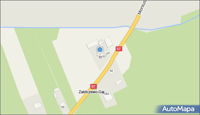 Zakliczewo, Zakliczewo, 66, mapa Zakliczewo