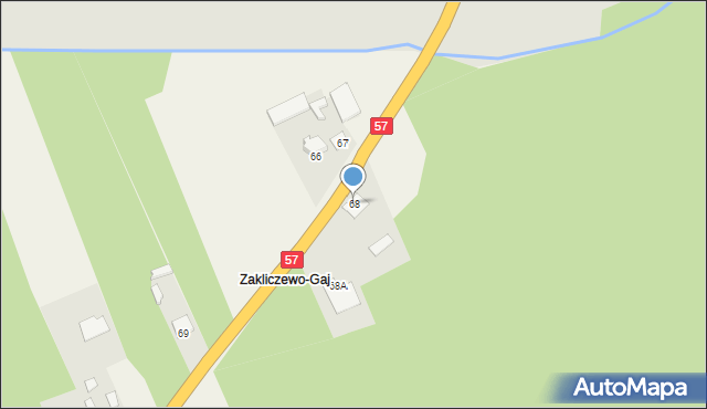 Zakliczewo, Zakliczewo, 68, mapa Zakliczewo