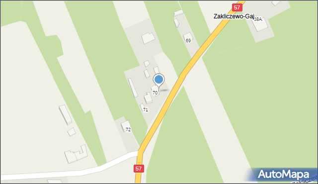 Zakliczewo, Zakliczewo, 70A, mapa Zakliczewo