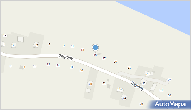 Zakliczyn, Zagrody, 15, mapa Zakliczyn