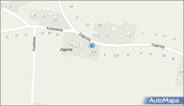 Zakliczyn, Zagrody, 4, mapa Zakliczyn