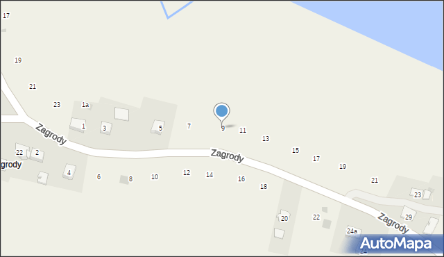 Zakliczyn, Zagrody, 9, mapa Zakliczyn