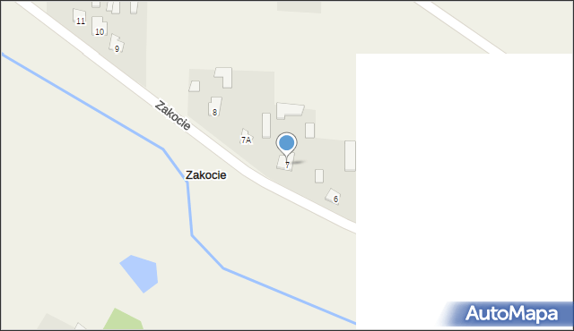 Zakocie, Zakocie, 7, mapa Zakocie