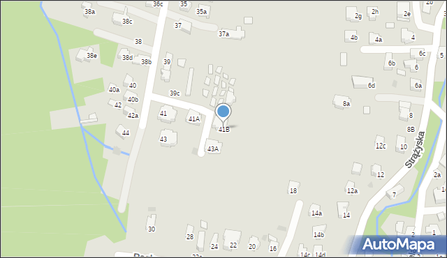 Zakopane, Za Strugiem, 41B, mapa Zakopanego