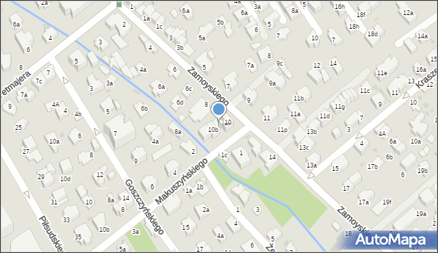 Zakopane, Zamoyskiego Władysława, 10a, mapa Zakopanego