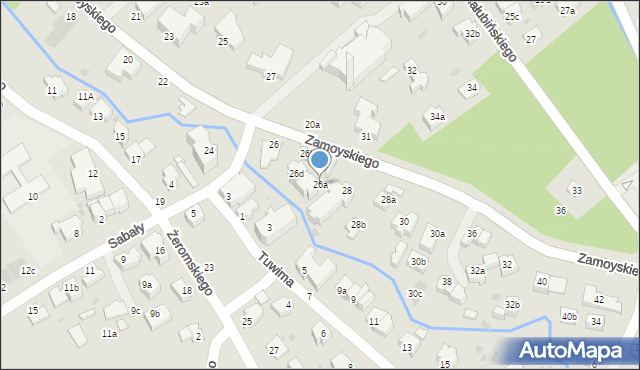Zakopane, Zamoyskiego Władysława, 26a, mapa Zakopanego