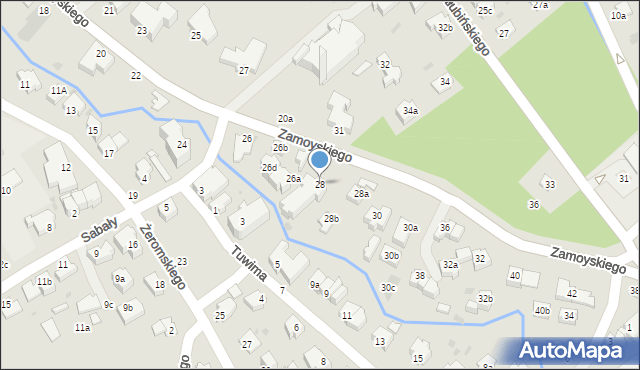 Zakopane, Zamoyskiego Władysława, 28, mapa Zakopanego