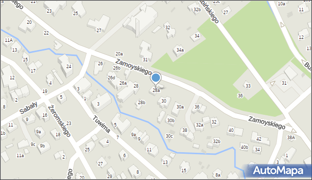 Zakopane, Zamoyskiego Władysława, 28a, mapa Zakopanego