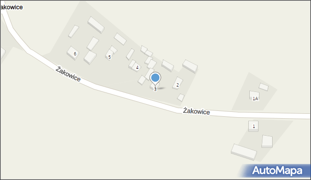 Żakowice, Żakowice, 3, mapa Żakowice