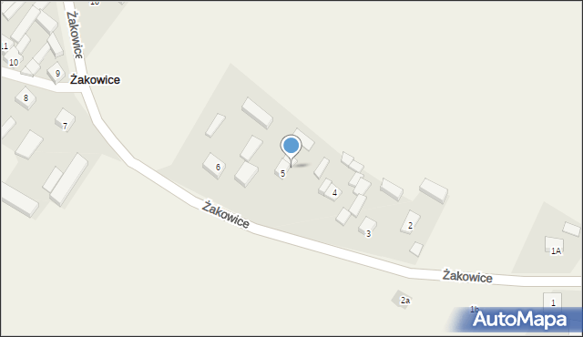 Żakowice, Żakowice, 5a, mapa Żakowice