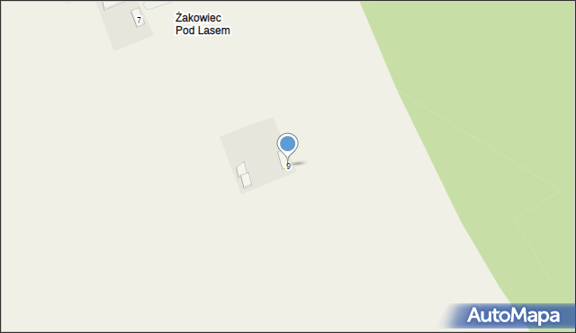 Żakowiec, Żakowiec, 9, mapa Żakowiec