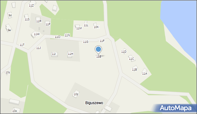 Żakowo, Żakowo, 11E, mapa Żakowo