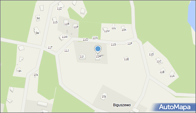 Żakowo, Żakowo, 11H, mapa Żakowo