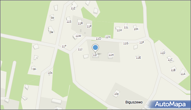 Żakowo, Żakowo, 11I, mapa Żakowo